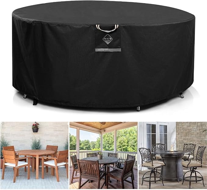 totil Furniture Protection Round Patio Cover Large Outdoor Table \u0026 Furniture Cover
